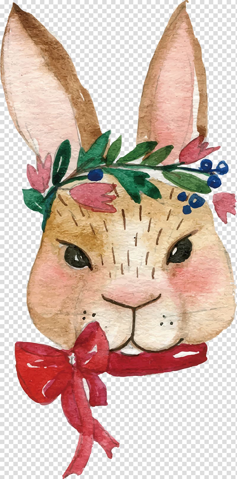 Watercolor painting Rabbit, Watercolor Bunny transparent background PNG clipart