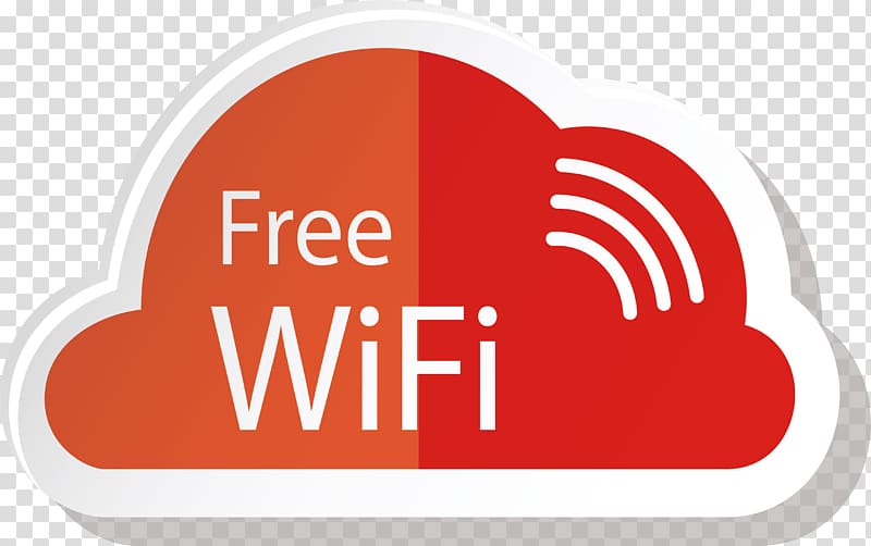 Wi-Fi , Orange cloud free network signal transparent background PNG clipart