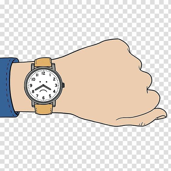 Watch Cartoon Clock, Hand-painted watches transparent background PNG clipart