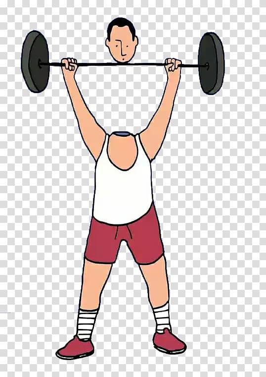 Olympic weightlifting Dumbbell Weight training, Computer painted Weightlifting Boy transparent background PNG clipart