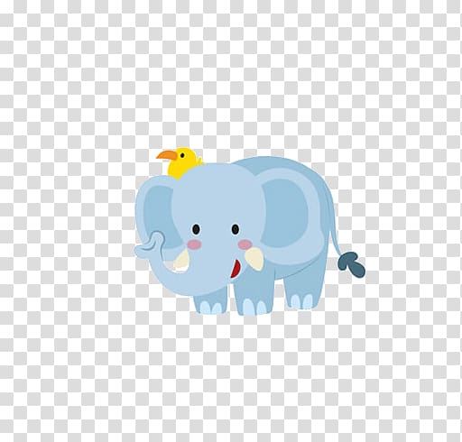 gray elephant and duckling illustration, Illustration, Elephant transparent background PNG clipart