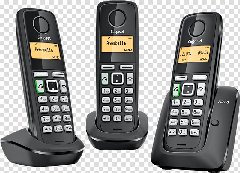 Cordless telephone Gigaset Communications Handset Digital Enhanced Cordless Telecommunications, TELEFONO transparent background PNG clipart