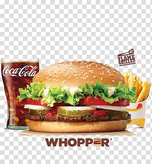Whopper Hamburger French fries Junk food Burger King, beef hamburger  transparent background PNG clipart