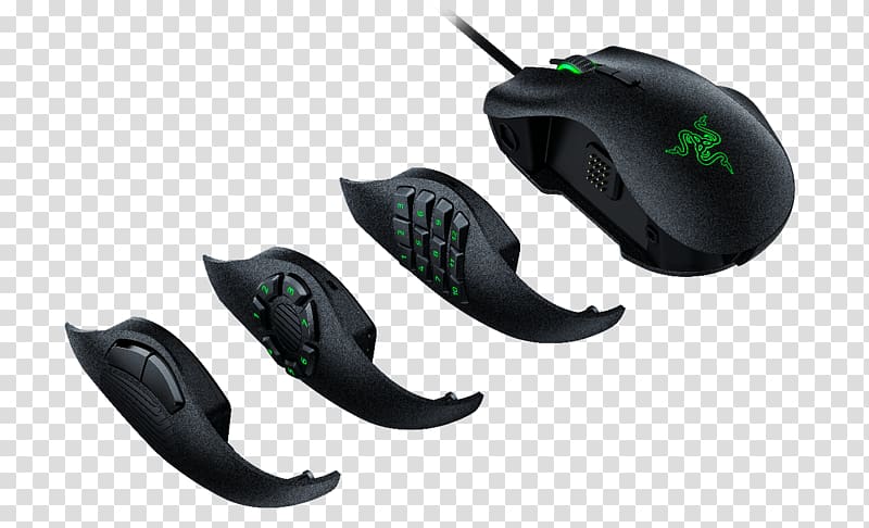 Computer mouse USB gaming mouse Optical Razer Naga Trinity Backlit Razer Inc. Razer Naga Hex V2 Trinity Gaming Laser Mouse RZ01-02410100-r3u1, Computer Mouse transparent background PNG clipart