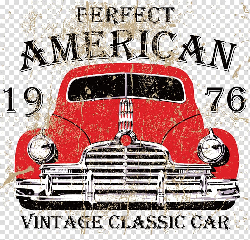 Perfect American vintage classic car signage, T-shirt Vintage clothing Retro style, jeep transparent background PNG clipart