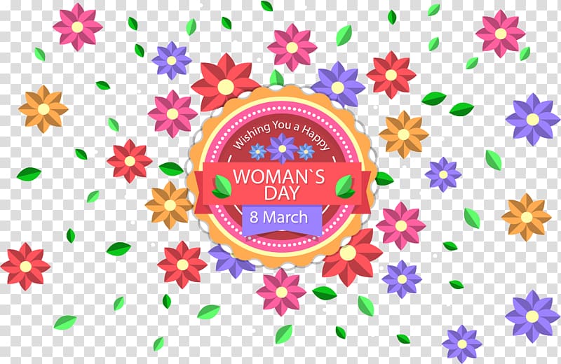 International Womens Day Poster Woman, Romantic Flower Background Women\'s Day Poster transparent background PNG clipart