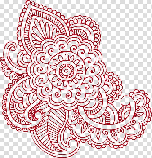 red flower illustration, Mehndi Drawing Henna, henna transparent background PNG clipart