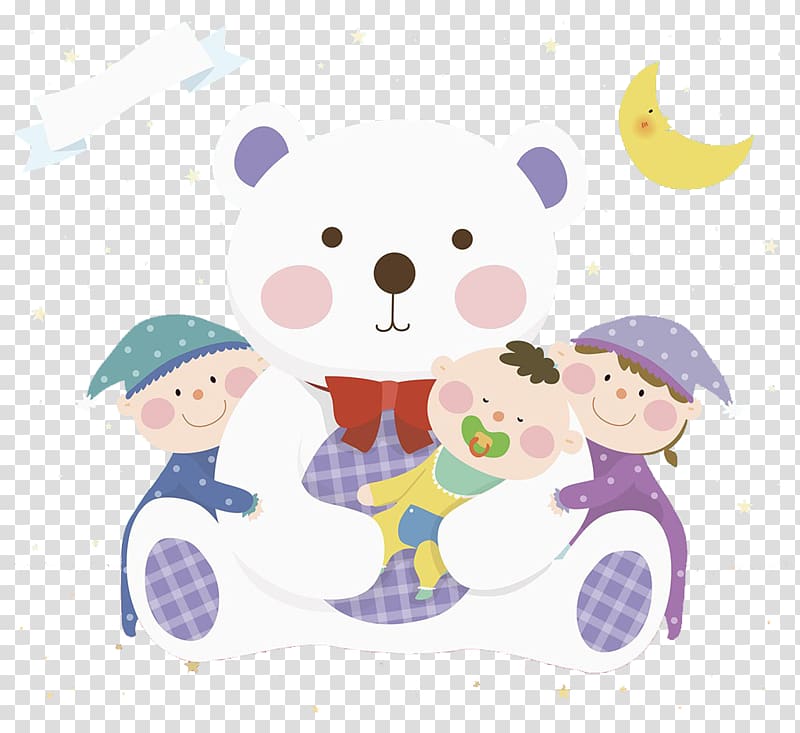Teddy bear Sleep Infant, Sleeping babies in the bear transparent background PNG clipart