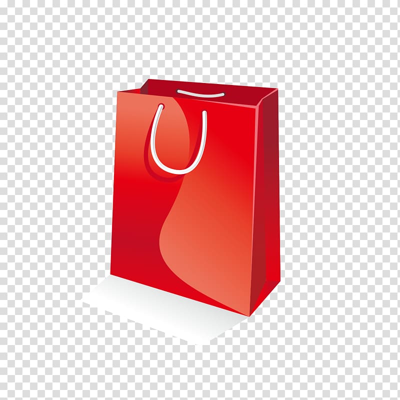 Red Packaging and labeling Box Bag, Red bags transparent background PNG clipart