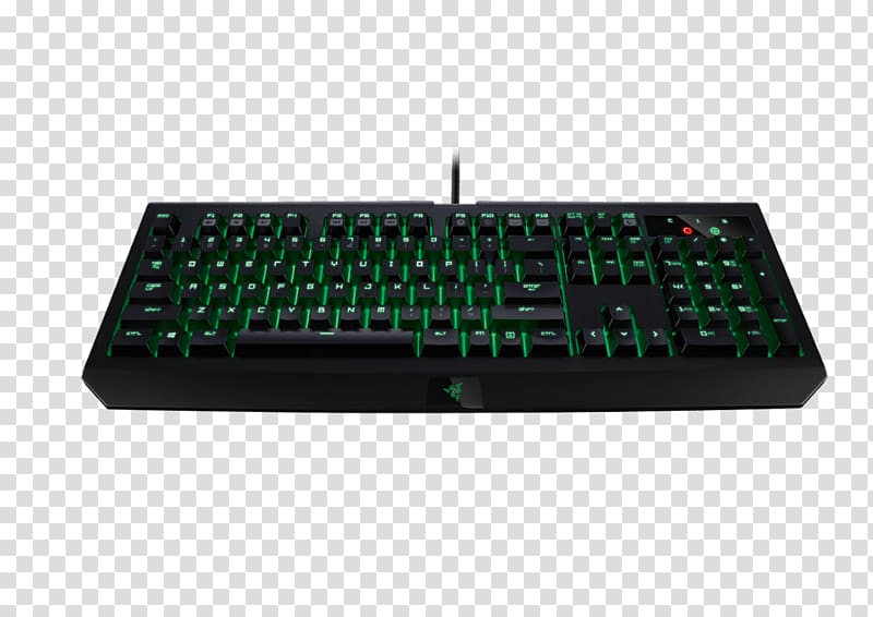 Computer keyboard Razer Inc. Gamer Switch, Green mechanical keyboard transparent background PNG clipart