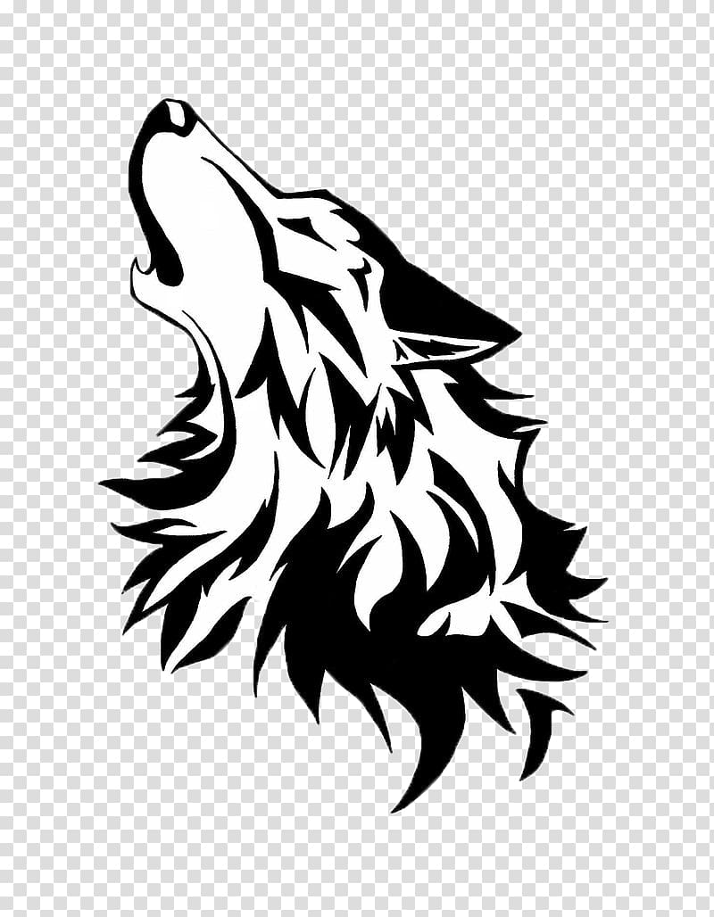 howling wolf , Gray wolf Stencil Drawing Art, claw scratch transparent background PNG clipart
