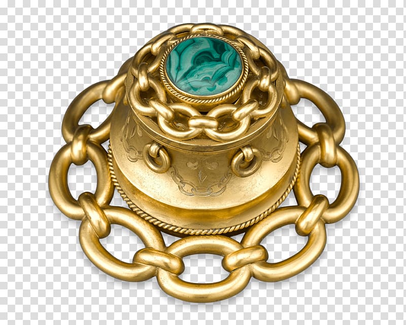 Gemstone Cabochon Malachite Gold Brooch, gemstone transparent background PNG clipart