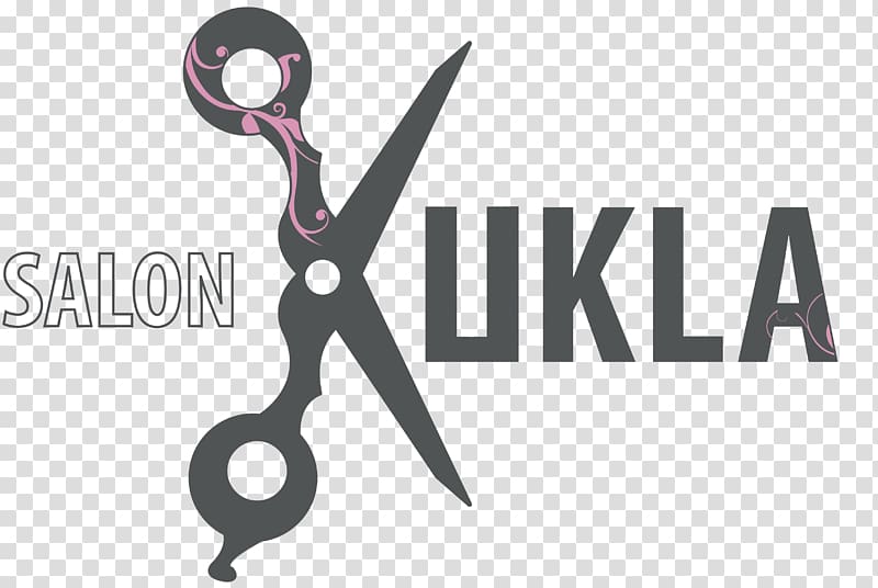 Salon Kukla Bergerstraße Logo Scissors Text, Salon logo transparent background PNG clipart