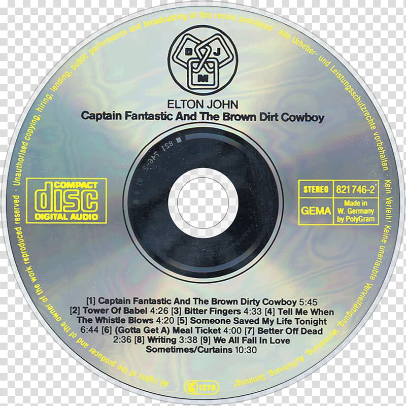 Compact disc Elton John's Greatest Hits Brand Remix, Elton John transparent background PNG clipart