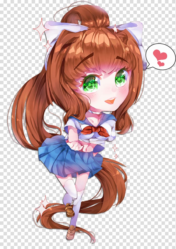 Doki Doki Literature Club! Chibi Anime Sailor Moon Team Salvato, Chibi transparent background PNG clipart