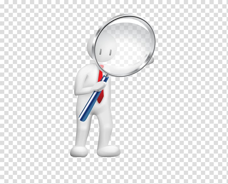 Light-emitting diode Magnifying glass, Man holding a magnifying glass transparent background PNG clipart
