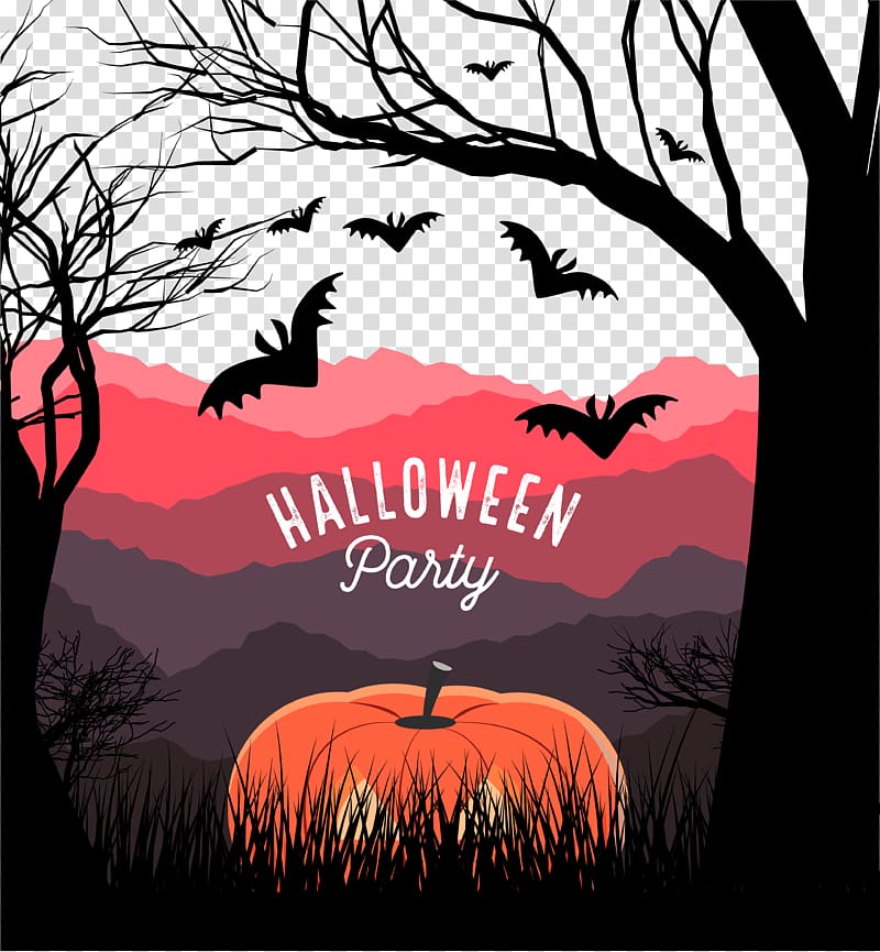 illustration Illustration, Halloween pumpkin poster and creative elements transparent background PNG clipart