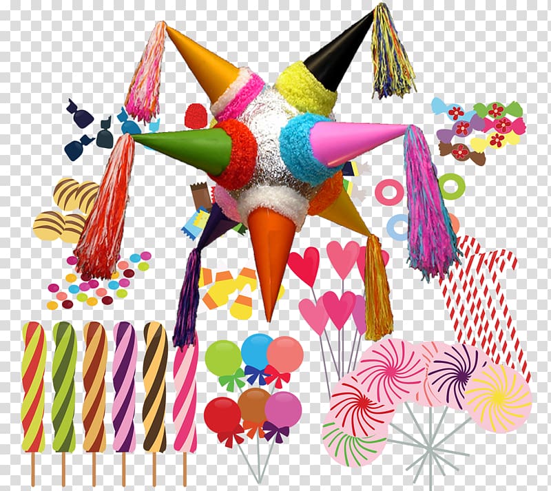 Las Posadas Party hat Piñata Birthday, party transparent background PNG clipart