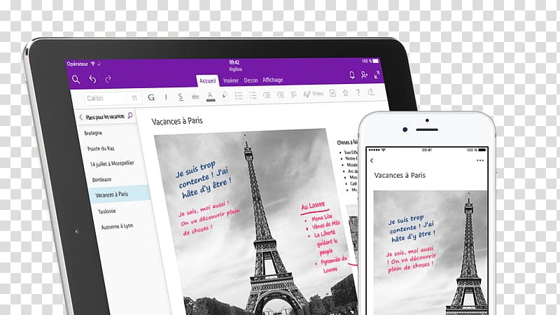 Microsoft OneNote Smartphone Microsoft Office 365 Note-taking, education office supplies transparent background PNG clipart