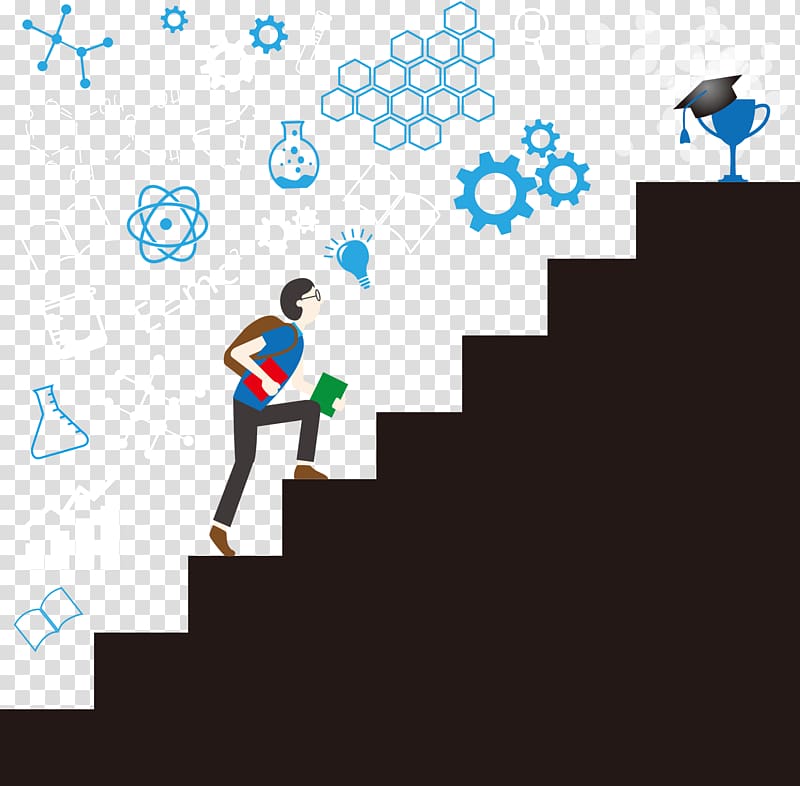 moving-up , Student Stairs Stair climbing , The road to success transparent background PNG clipart