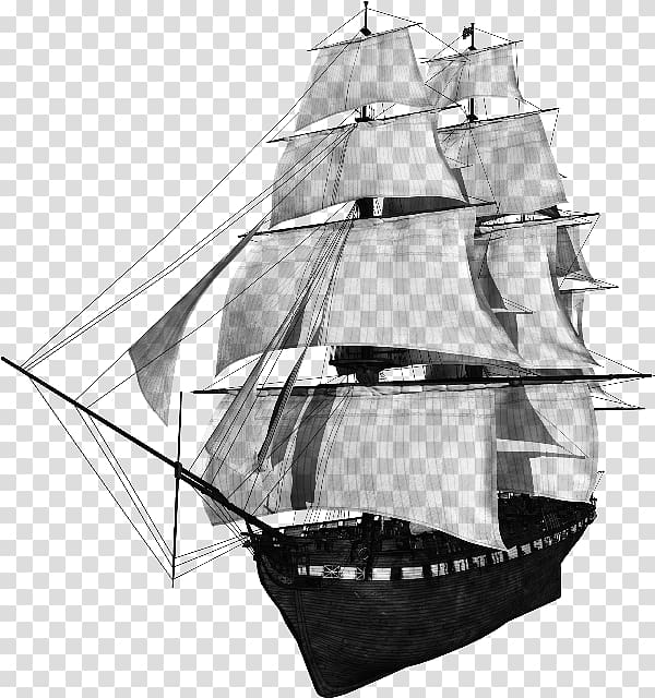 Sail Baltimore Clipper Brigantine Ship of the line, sail transparent background PNG clipart