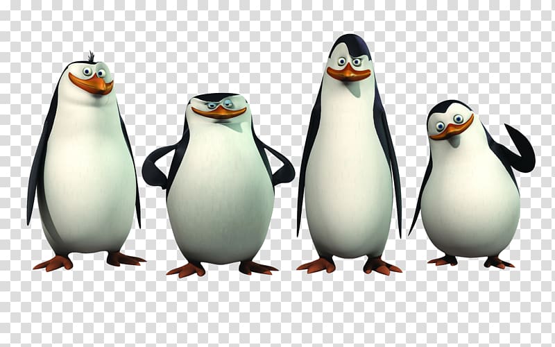 four penguin illustration, Rico Kowalski Skipper Penguin Madagascar, penguins of madagascar transparent background PNG clipart