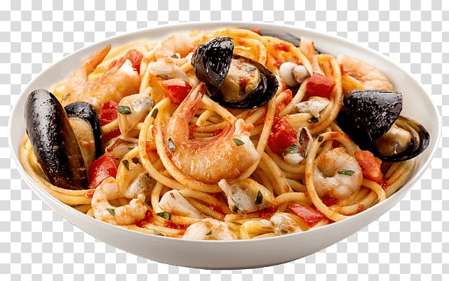 Spaghetti alla puttanesca Spaghetti alle vongole Lo mein Chow mein Chinese noodles, Pasta Pomodoro transparent background PNG clipart