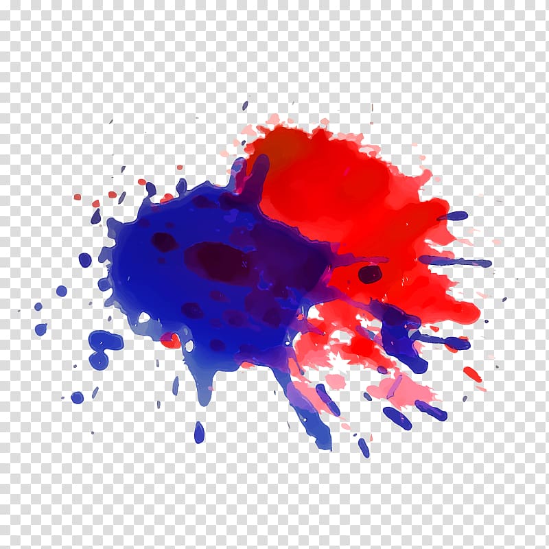United States Red Blue Inkjet printing, red and blue ink jet transparent background PNG clipart