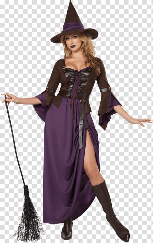 Salem witch trials Halloween costume Clothing, Sexy Witch transparent background PNG clipart