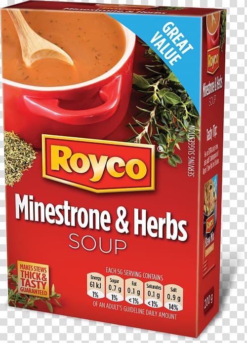 Minestrone Instant soup Knorr Flavor, Herbs Soup transparent background PNG clipart