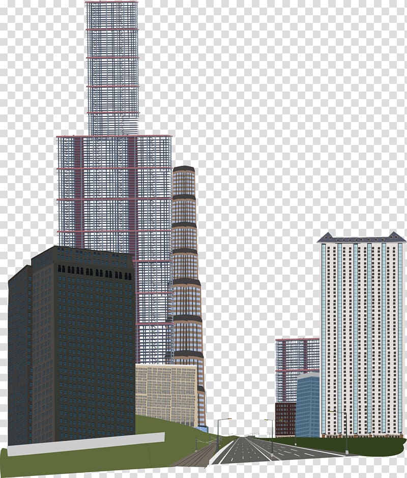 Commercial building Architecture Facade Tower, building transparent background PNG clipart