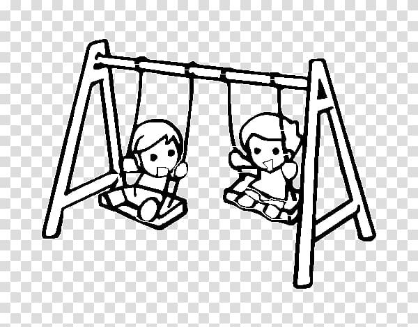 Coloring book Drawing Swing Playground , child transparent background PNG clipart