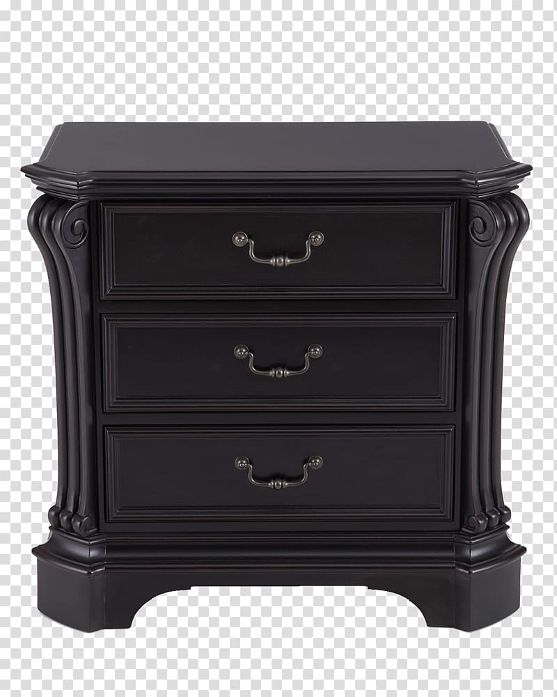 black wooden 3-drawer nightstand, Table Nightstand Drawer Furniture, Bedside material 3d cartoon home,Exquisite home cabinet transparent background PNG clipart