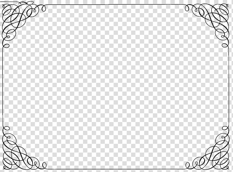 Ornate Curly Border transparent background PNG clipart