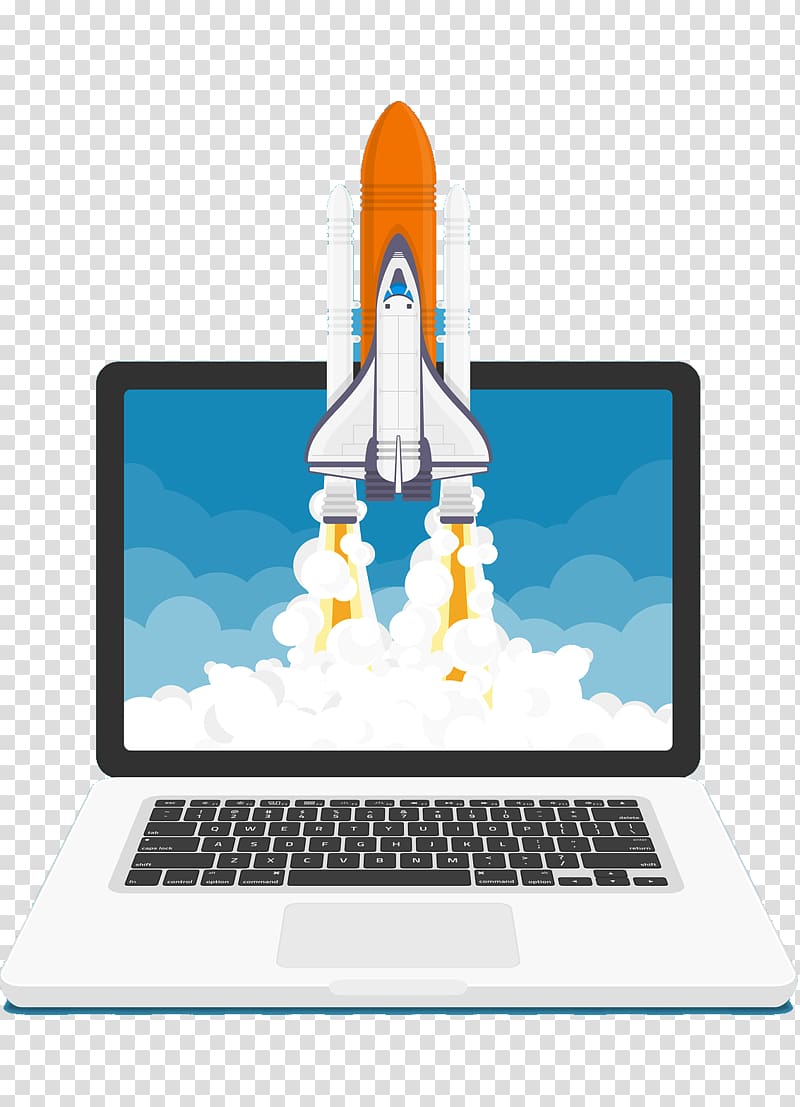 Startup company Rocket launch, seo transparent background PNG clipart