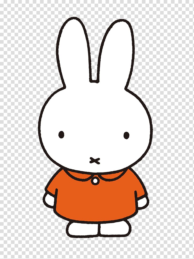 rabbit illustration, Miffy Orange Dress transparent background PNG clipart