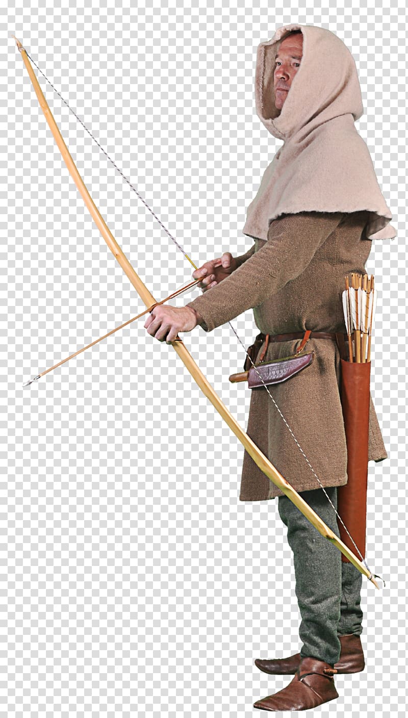 Middle Ages Archery Quiver Bow and arrow, archer transparent background PNG clipart