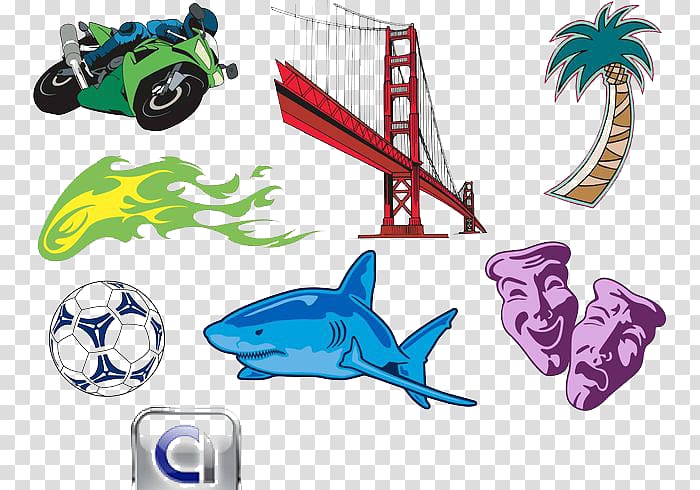 Logo Graphic design, Fish mask football and cable bridge transparent background PNG clipart