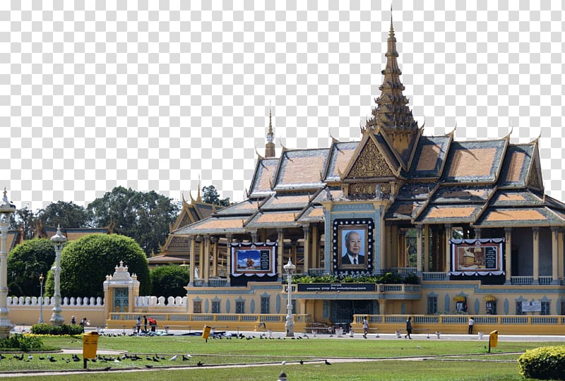 Royal Palace, Phnom Penh Angkor Wat Tonlxe9 Sap Mekong Grand Palace, Royal Palace Scenic Area transparent background PNG clipart