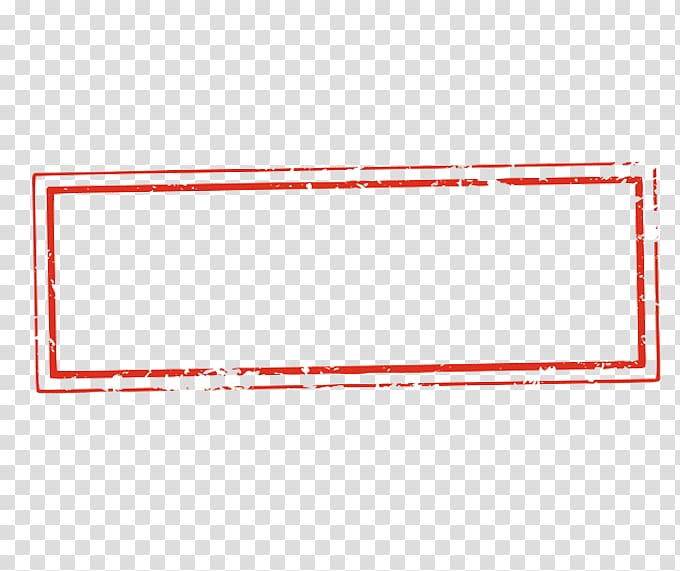 red broken line border illustration, Seal, Rectangular Seal Background Material Frame transparent background PNG clipart