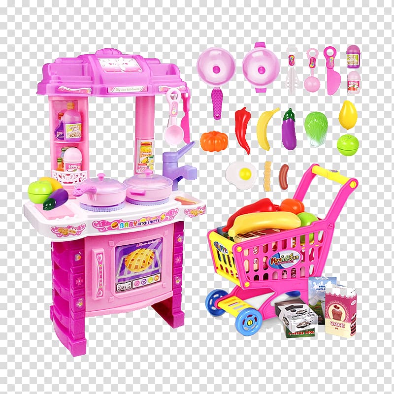 Kitchen Toy Game Pink Child, Pink Kitchen Toys transparent background PNG clipart