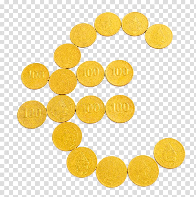 Euro coins Euro sign Currency, European coins transparent background PNG clipart