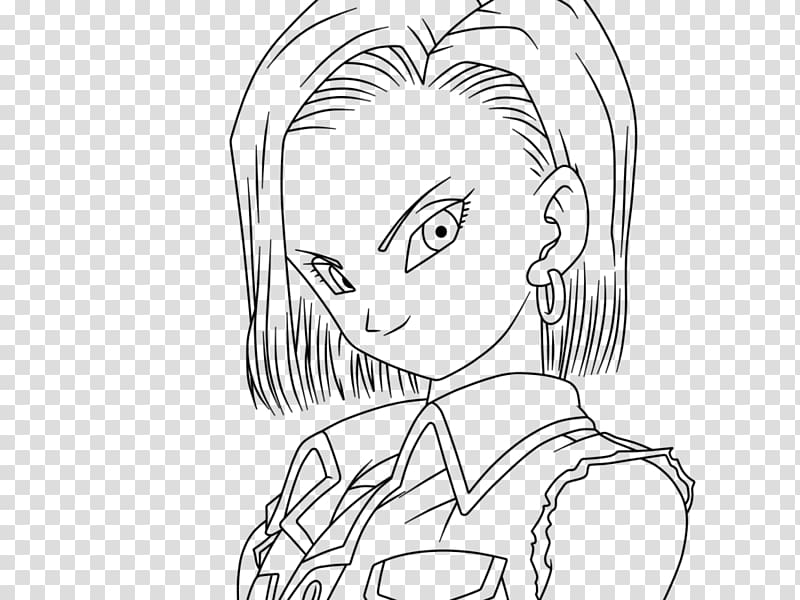 Android 18 Line art Vegeta Videl Goku, goku transparent background PNG clipart