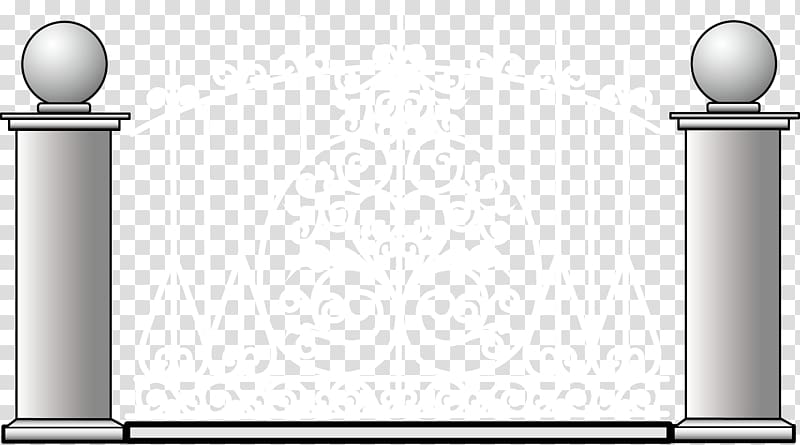 White Black Angle, Gate barrier transparent background PNG clipart