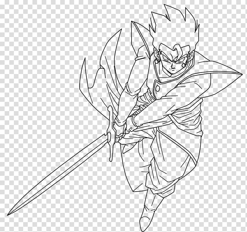 Gohan Goku Line art Drawing Sketch, goku transparent background PNG clipart
