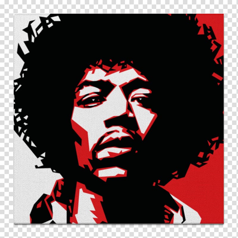 Jimi Hendrix Guitarist Graphic design Stencil Poster, bmp bitmap transparent background PNG clipart