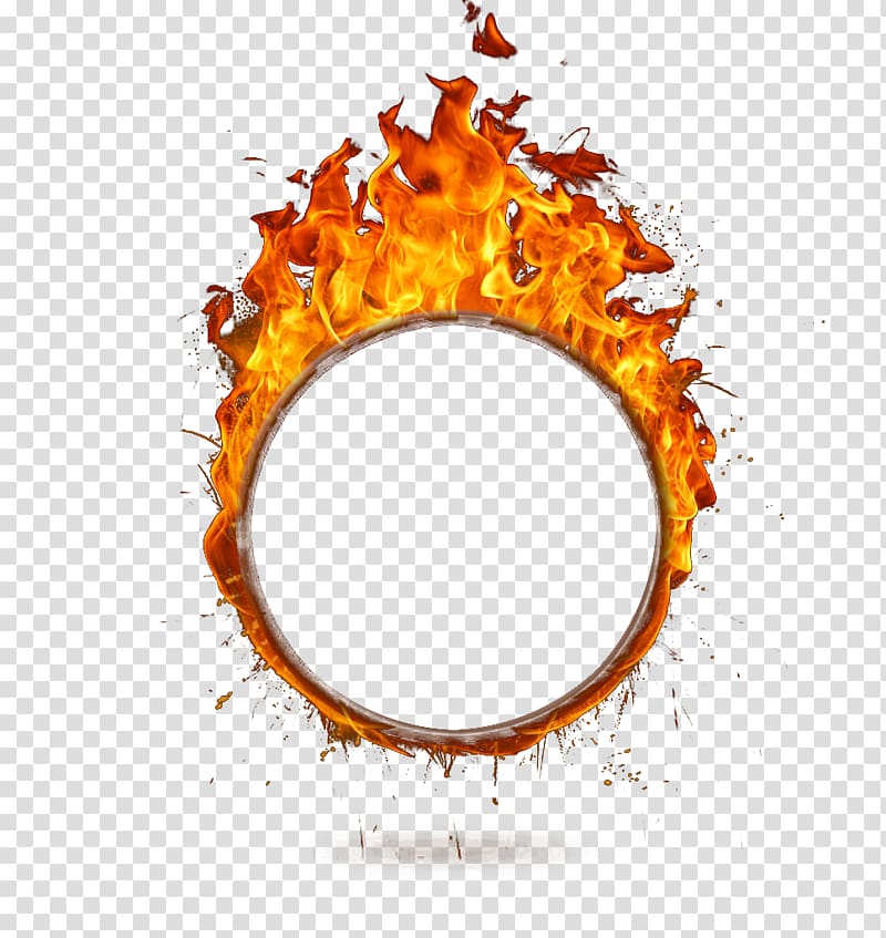 ring of fire illustration, Fire Flame, A ring of fire transparent background PNG clipart