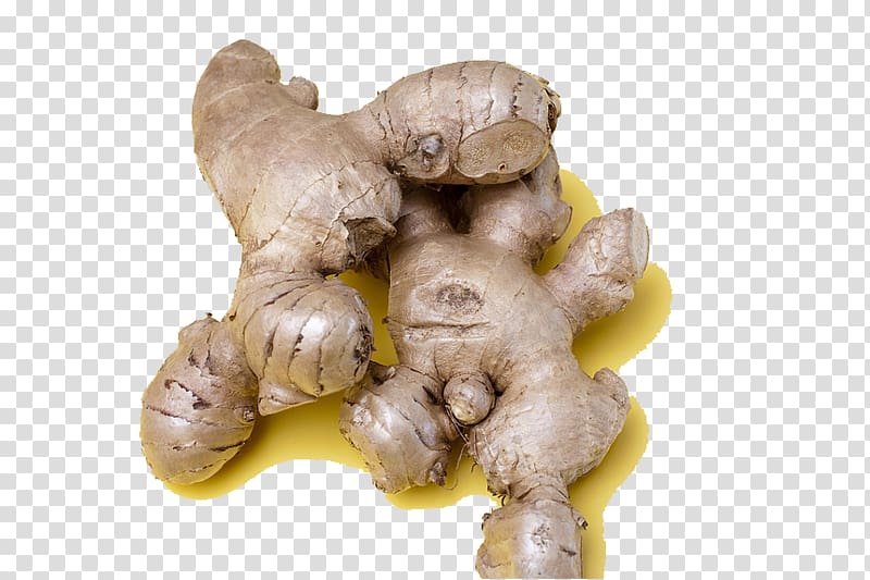 Root Vegetables Ginger Rhizome, A pile of ginger transparent background PNG clipart