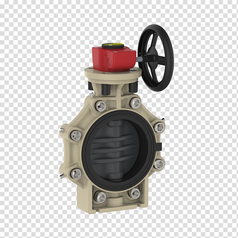 Butterfly valve Flange Polyvinyl chloride Nominal Pipe Size, handwheel transparent background PNG clipart