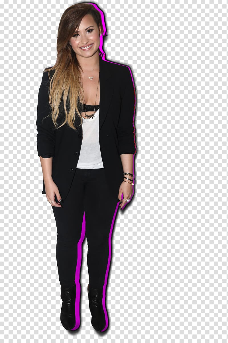 Blazer Fashion Leggings Sleeve Formal wear, demi lovato la la land transparent background PNG clipart